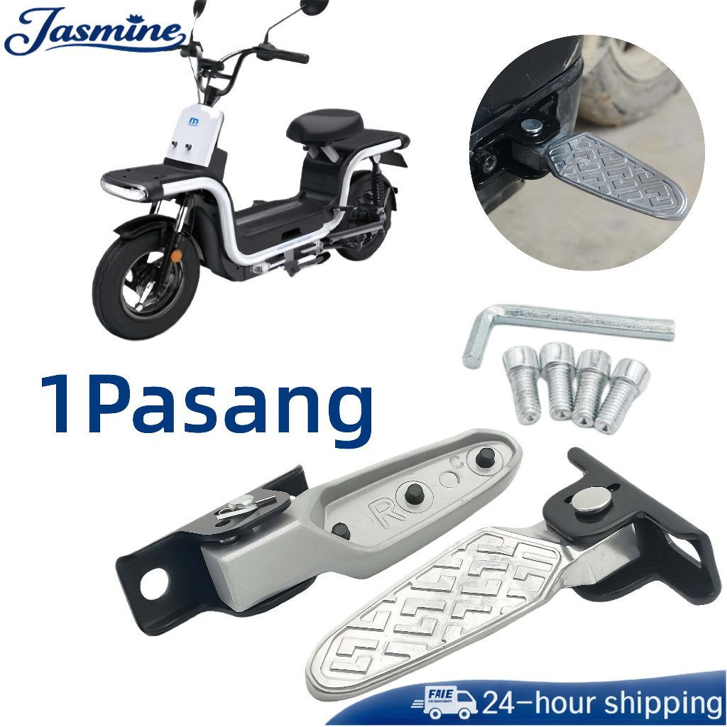 2pcs/set Pedal Sepeda Elektrik Pedal Aluminum Pedal Belakang Sepeda Listrik Pedal Gandar Sepeda Elek