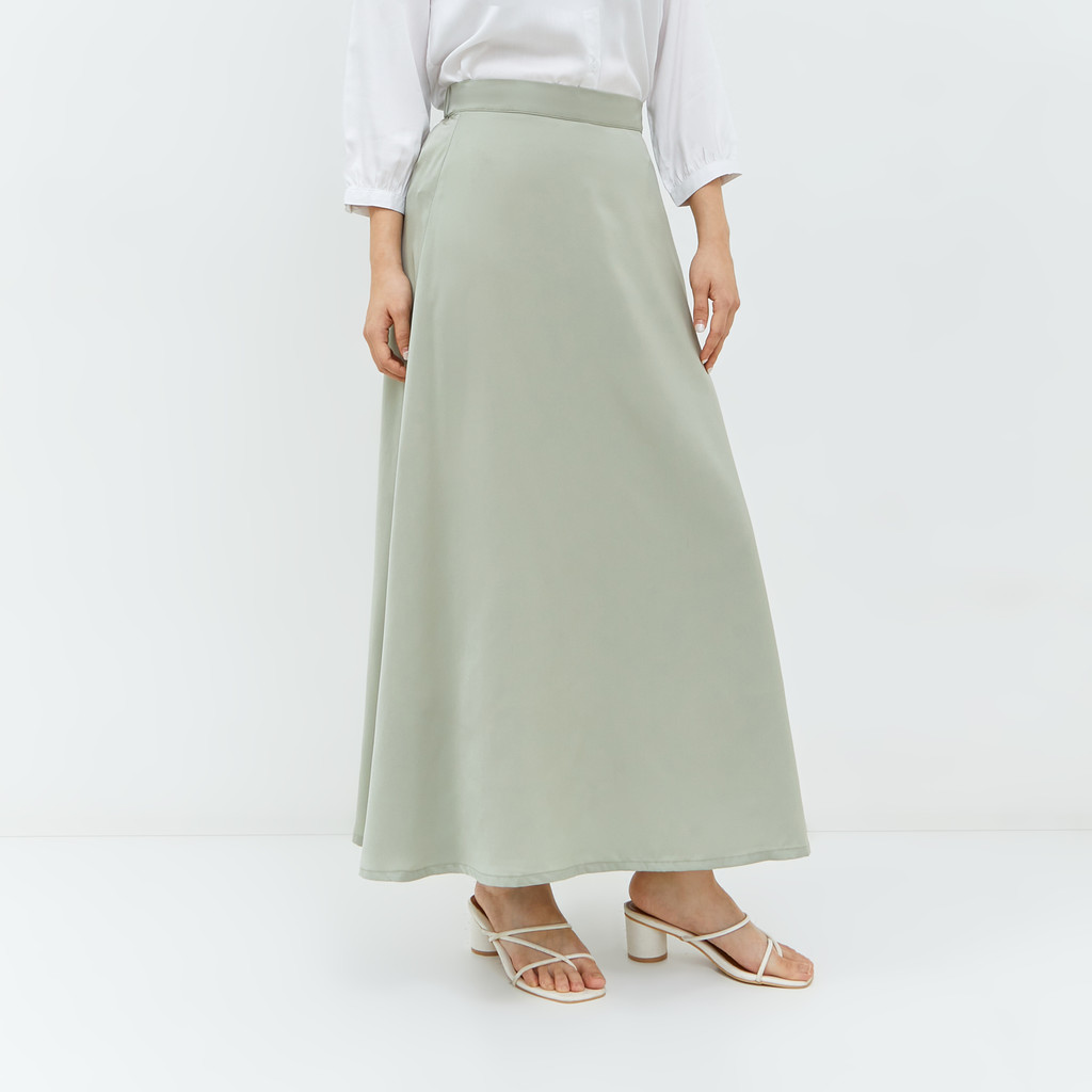Geela Official - Luna Green Skirt (G.21127) | Rok Wanita