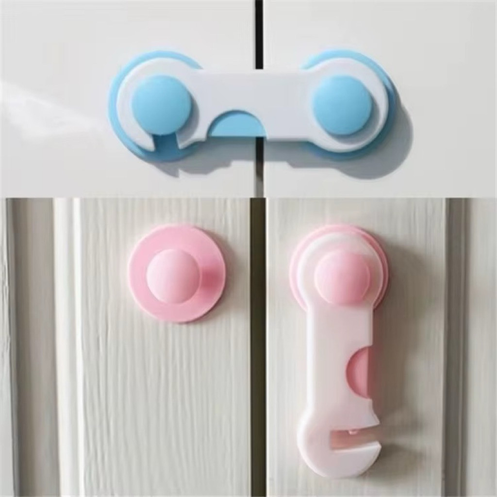 Pengaman Pintu Laci Lemari | Safe Lock Pengunci Pintu Lemari | Kunci Pengaman Pintu Lemari Tempel Pr