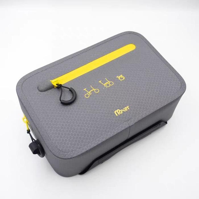 MOVER Tas Depan Brompton Anti Air 25x8x16,5cm Warna Violet Pink Kuning untuk Sepeda Lipatan 3 Kualit