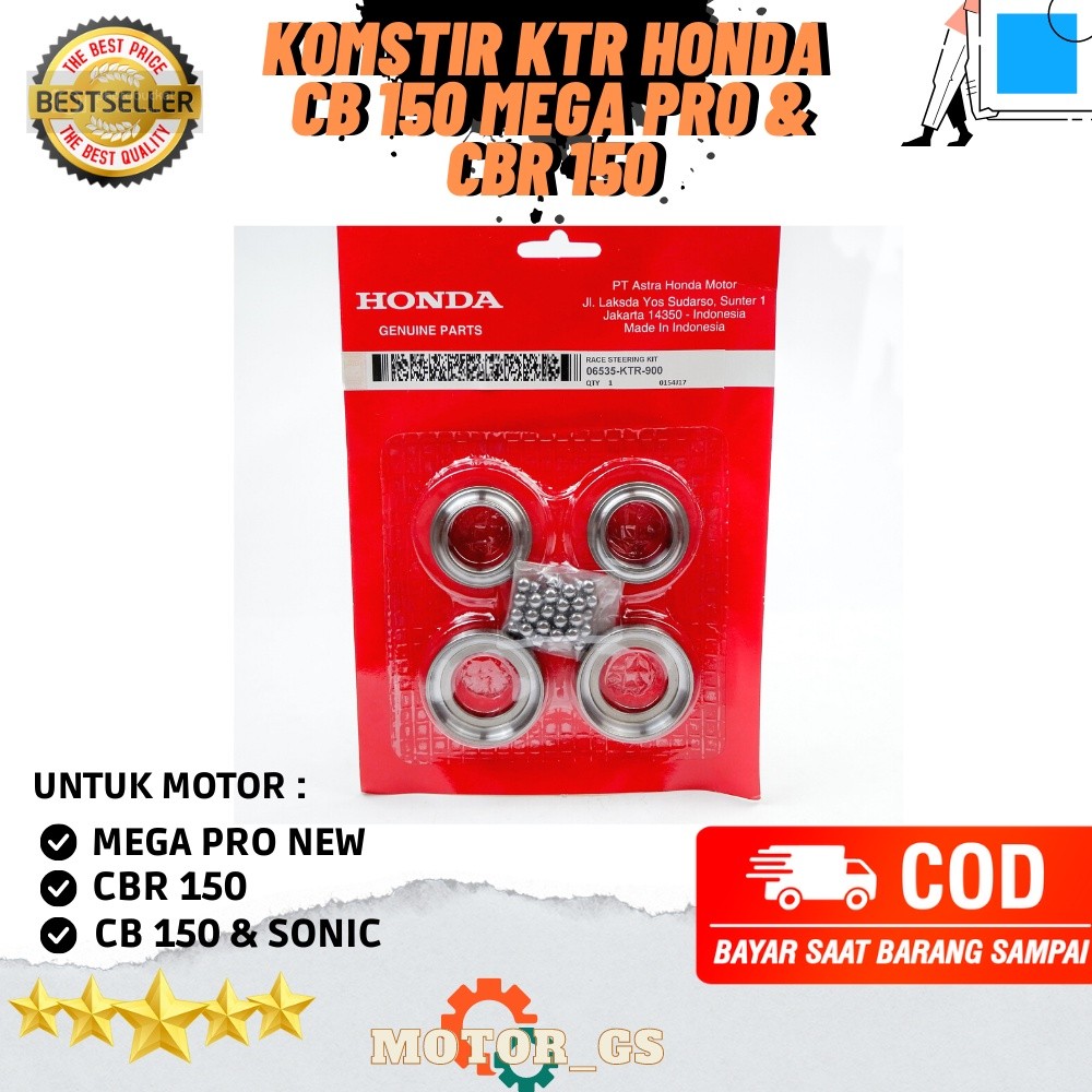 komstir Sonic CB 150 R Old LED CBR 150 R Megapro Monoshock Verza  06535-KTR-900 Race steering kit Or