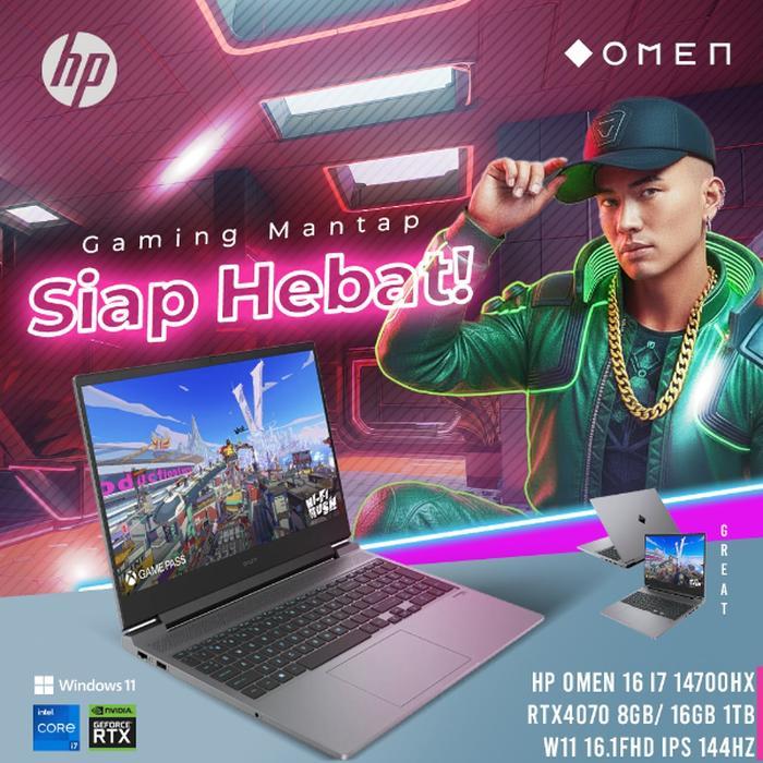 HP OMEN 16 I7 14700HX RTX4070 8GB/ 16GB 1TB W11 16.1FHD IPS 144HZ