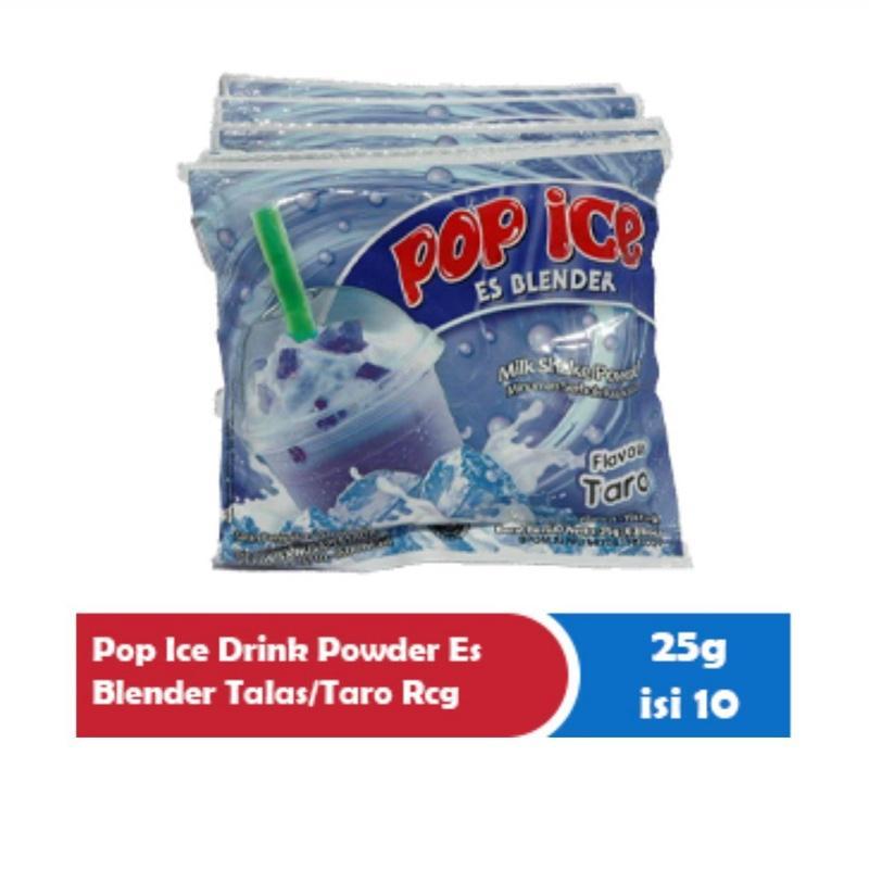 Pop ice drink powder es blender talas taro saset 10pcs x 25gr
