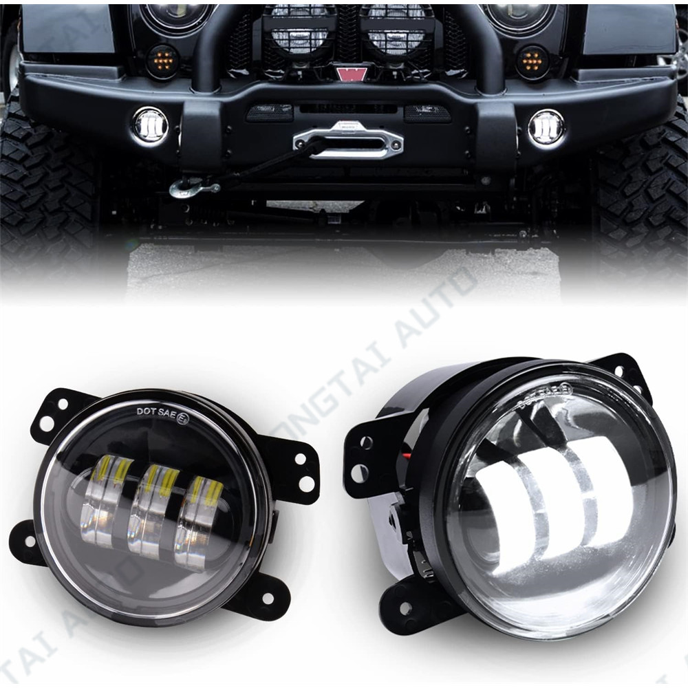 LED Fog Lights For 2007-2018 Jeep Wrangler JK Dodge Journey 2009-2013 LED Fog Lamps Assembly LED Fog