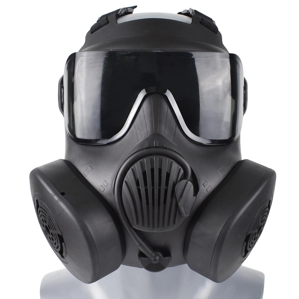 Protective Tactical Respirator Mask Full Face Gas Mask for Airsoft Shooting Hunting Ring Outdoor CS 