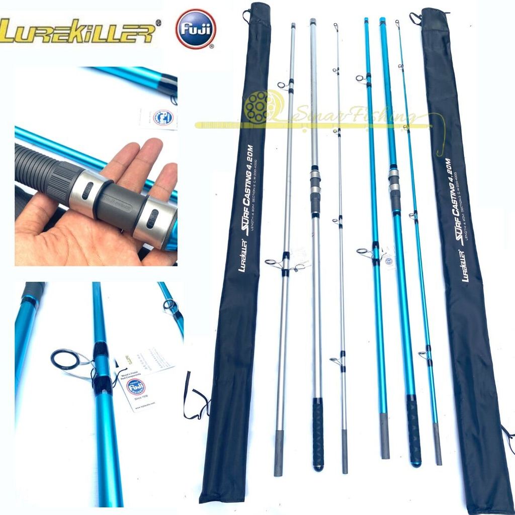 Japan Rockfing Rod Lurekiller Surf Casting 420 CW. 200-400gr Fuji