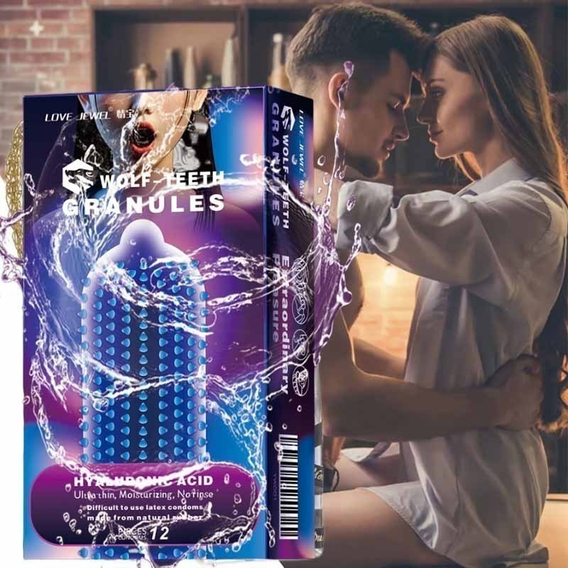PROMO GUNCANG 12.12 OHAYOU  Kdm gerigi kondombersisik kondom tahan lama kondom  3D Granular condom 1