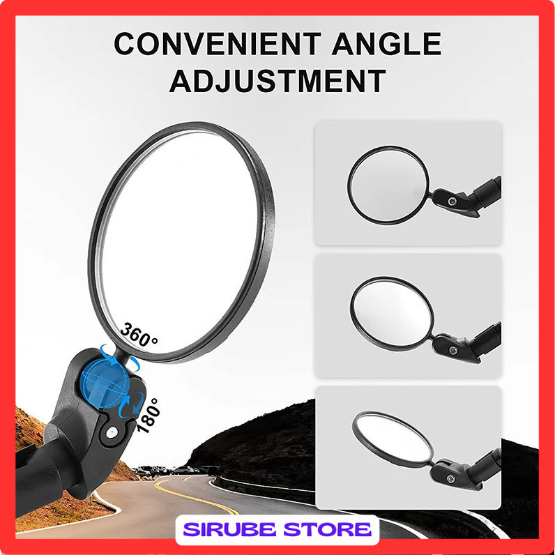 Kaca Spion Sepeda Bike Rearview Mirror Foldable Convex 1 Pair - YT05