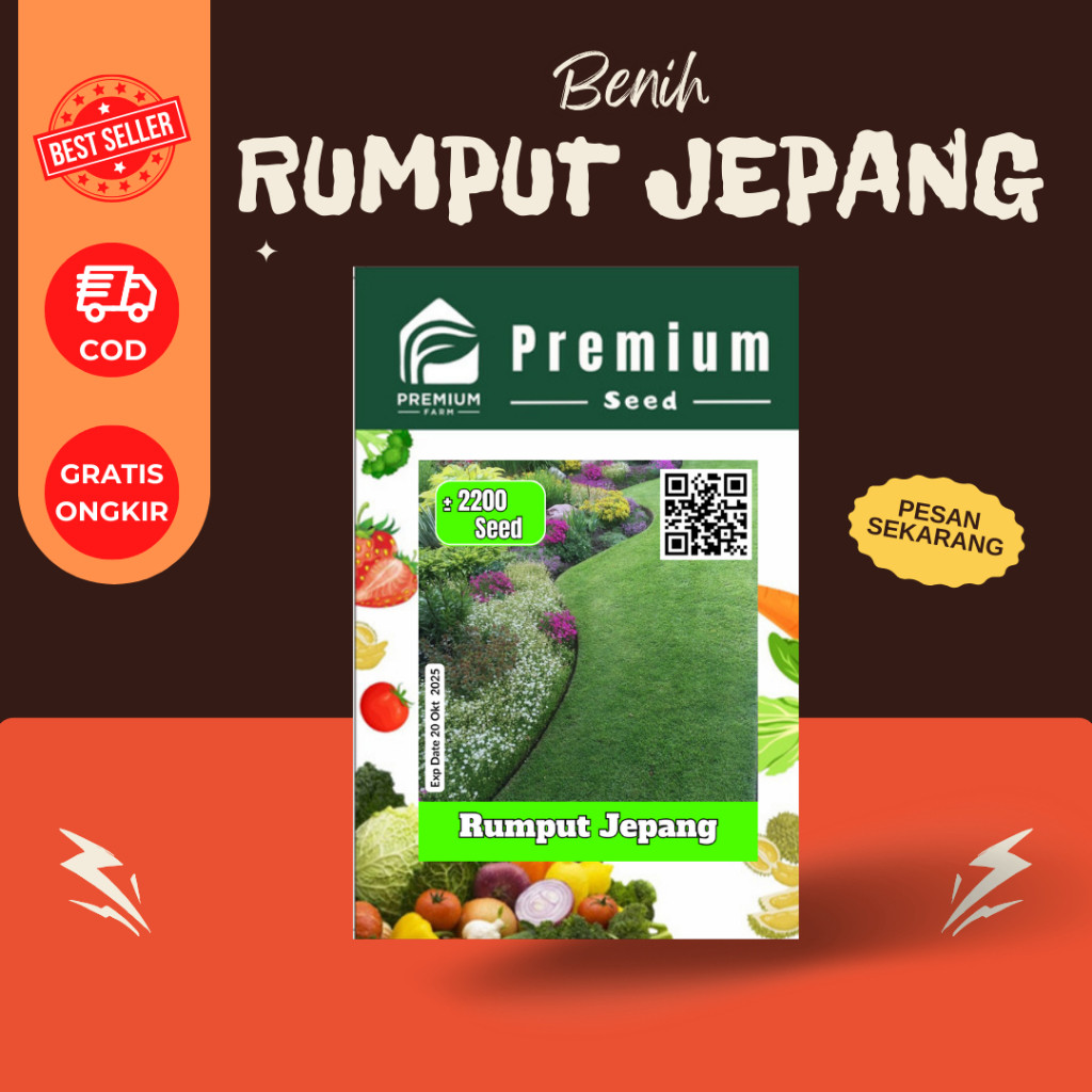 Benih RUMPUT JEPANG Rumput Taman Rumput Lapangan Golf Rumput Lapangan Bola Rumput Kuburan