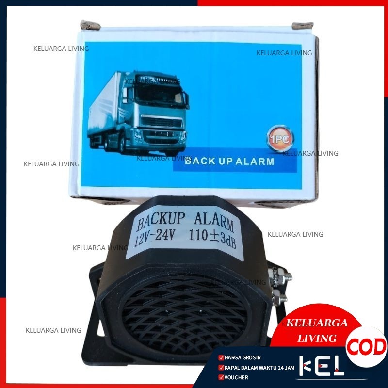 Alarm Mundur Mobil 1 Suara Back Horn/Klakson Mundur Truck & Bus 12V-24V