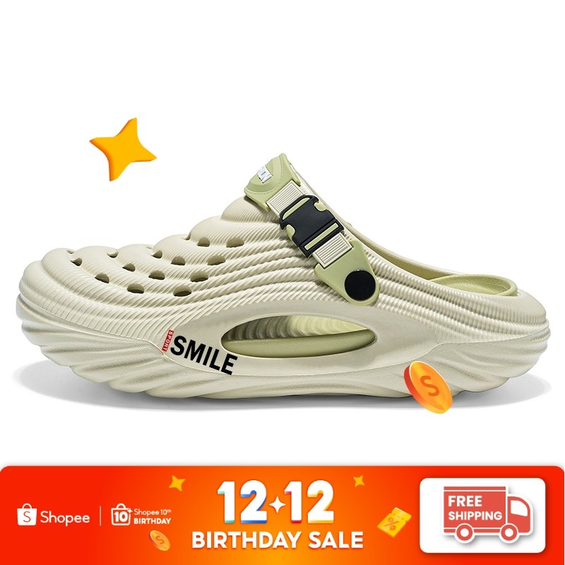 Langkah Sepatu Slip-On Wanita Smile Sandal Outdoor Sporty Anti Selip Nyaman untuk Jalan Panjang Taha