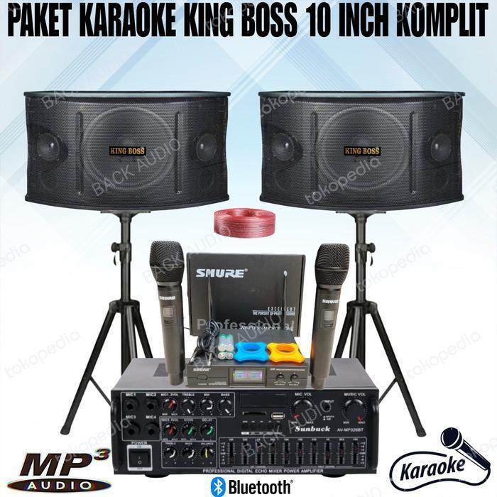 paket karaoke rumahan 10 inch king boss paket full set karaoke komplit