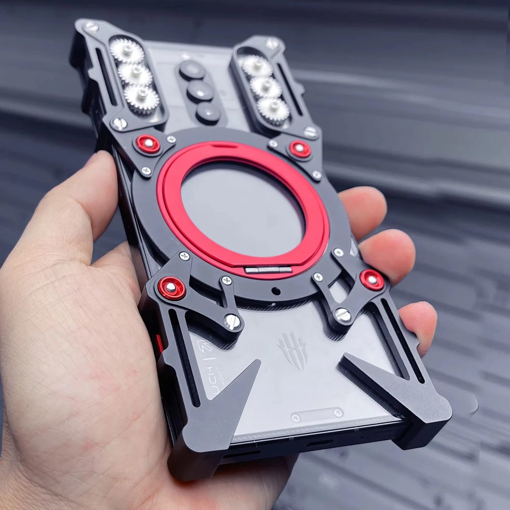 Aluminum Frameless Case For Nubia Redmagic 10 Pro Red Magic 9 9s 8 8s Pro Rotating Bracket Shell Met