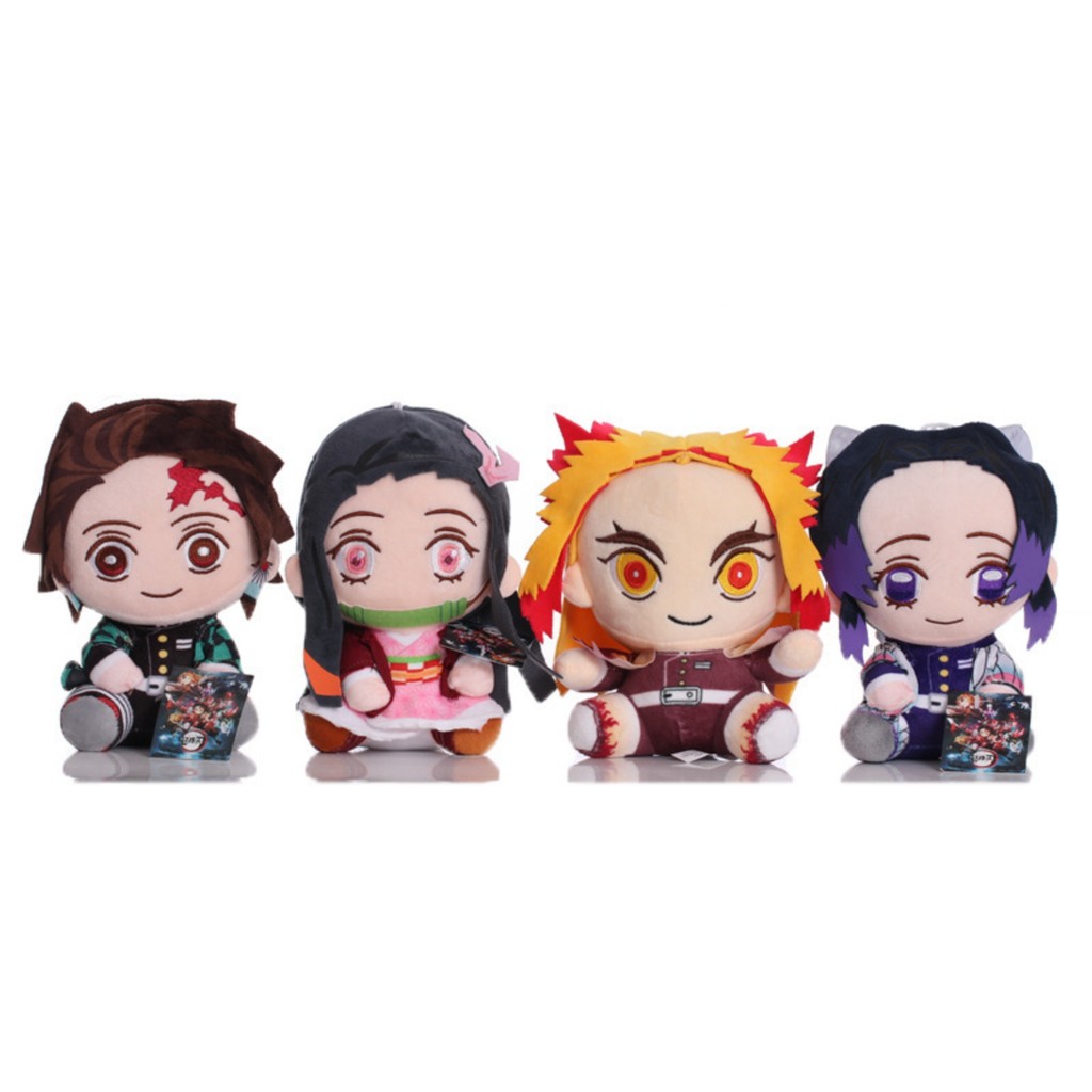 20-25cm Demon Slayer Plush Stuffed Tsugikuni Yoriichi Kokushibou Akaza Kamado Tanjirou Anime Figure 