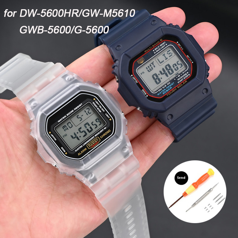 Case + Strap for Casio G-SHOCK DW-5600 GW-M5610 G-5000 GWB-5600 Replace Matte Resin Rubber Band Brac