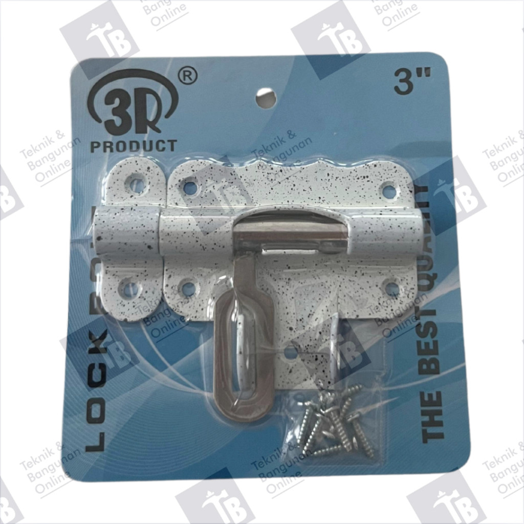 3R Grendel Overval 3 Inch 3" TROTOL PUTIH / Grendel Pintu Tebal 3inch