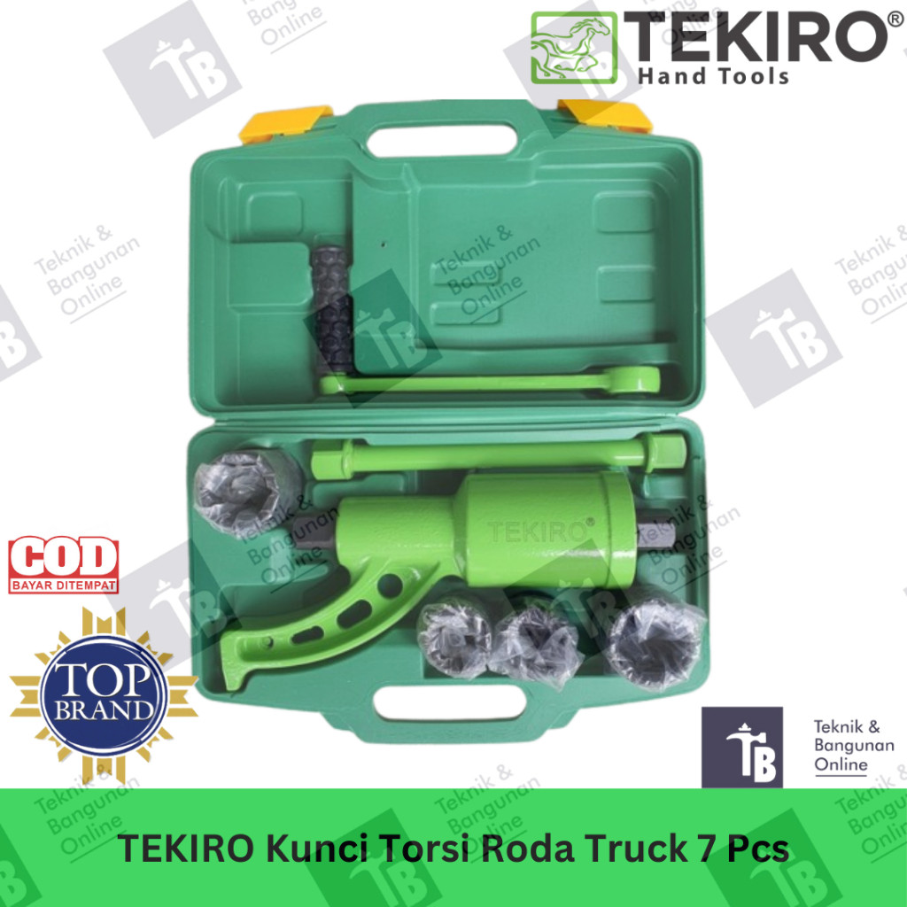 Tekiro kunci torsi roda truk / impact manual / impact roda truk 7 pcs