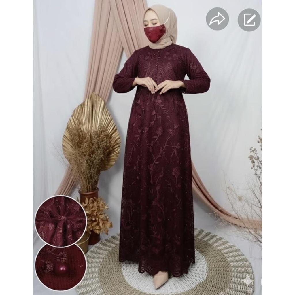 GADABUY 09 GAMIS NAMIRA DRESS FULL BRUKAT DRESS BUSUI GAMIS NYAMAN JUMBO OVERSIZE