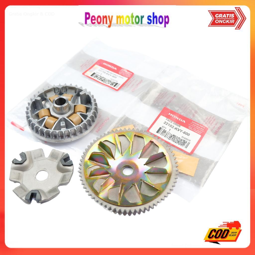 rumah roller beat carbu - Rumah Roller Assy Plus Kipas CVT Face Driver Honda Beat KVY Motor Shop Kar
