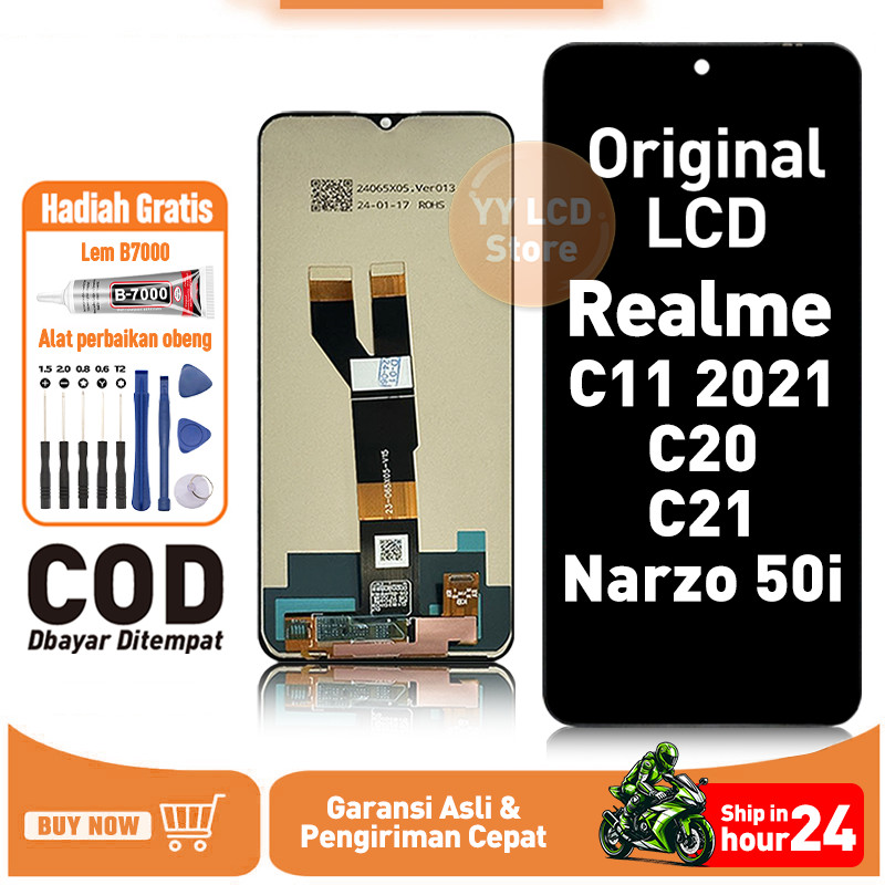 LCD Realme C11 2021 LCD Realme C20 / C21 / Narzo 50i TOUCHSCREEN Fullset Crown Murah Compatible For 