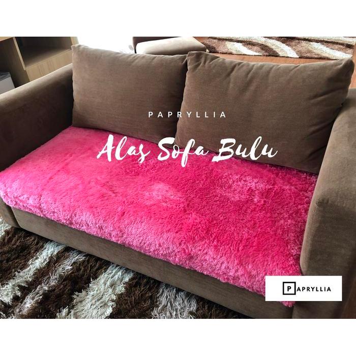 Alas Sofa Bulu Rasfur Ukuran 150x100cm ( Pink Fanta )