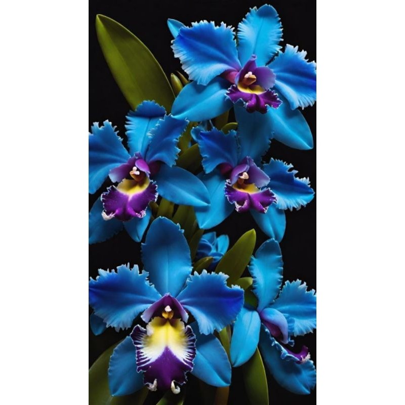 ( TERMURAH ) tanaman hias bunga anggrek bulan 2 warna biru unggu