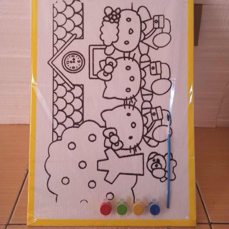 As03 - Alat melukis/mewarnai/styrofoam gambar 1 set MURAH