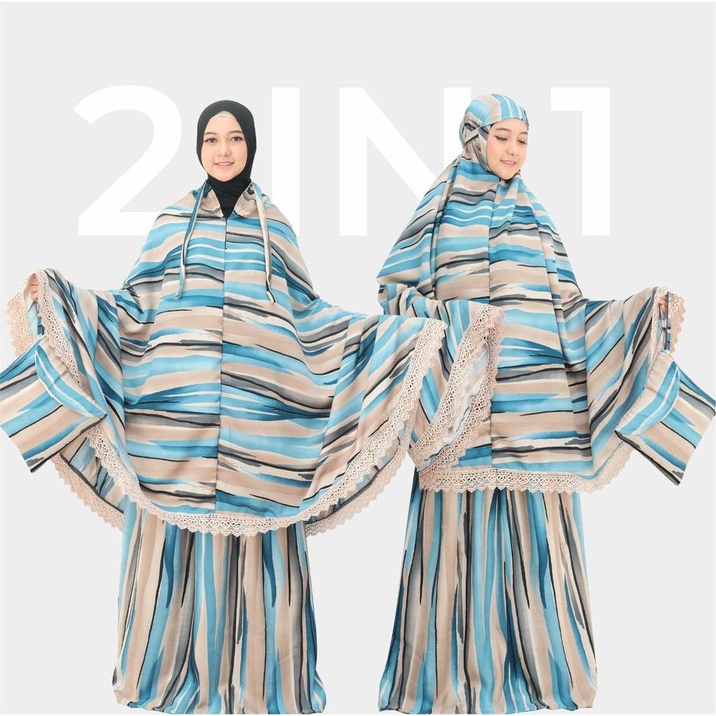 Mukena Dewasa Nemma 2 in 1 Zipper Sofia | Mukena Bali Jumbo Renda Premium Travel Terbaru 2025