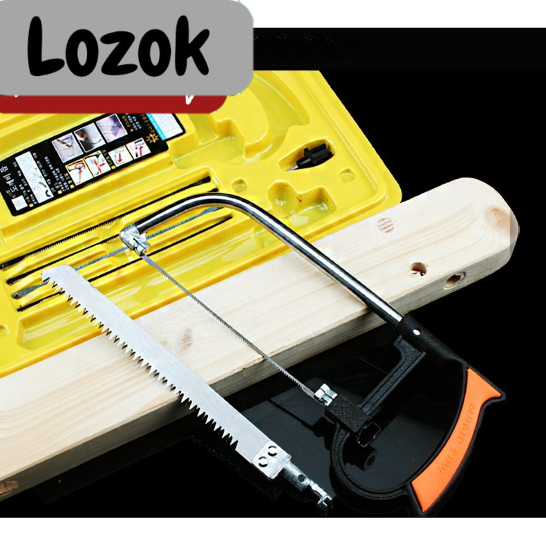 LOZOK Gergaji Tangan Mini Multifungsi Sederhana | Set Gergaji Kayu & Kawat | Jigsaw Portable