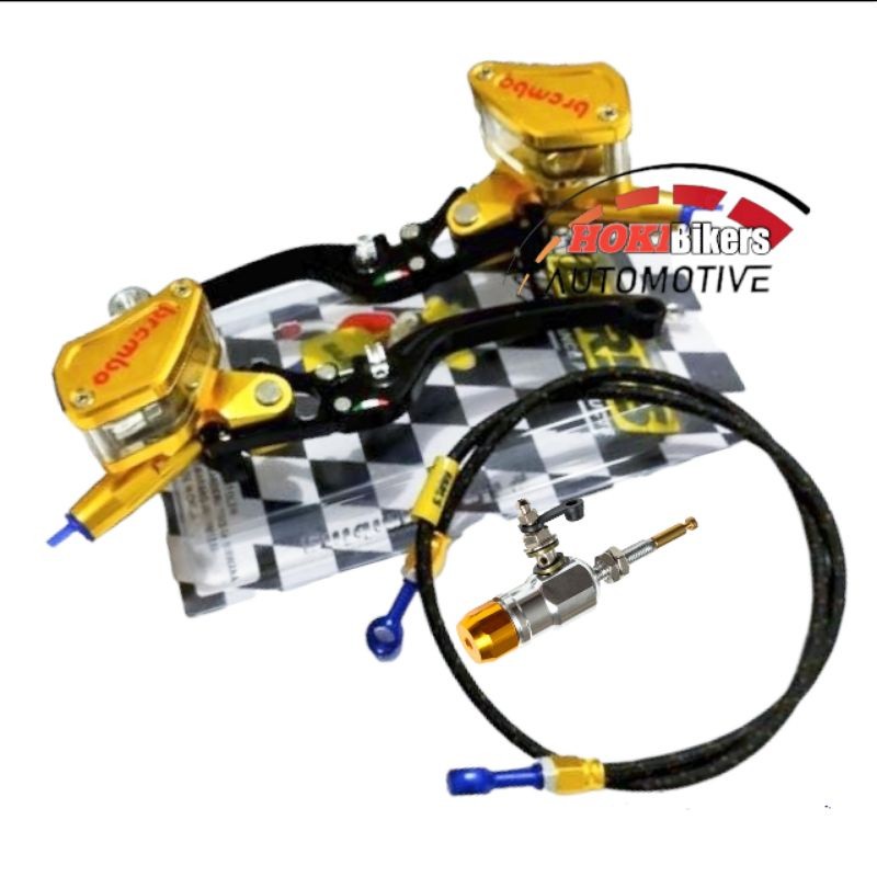 Kopling hidrolik brembo paket master rem plus selang hidrolik brembo Terlaris