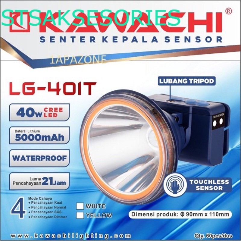 Senter Kepala Kawachi LG - 401T Waterproof 40 watt