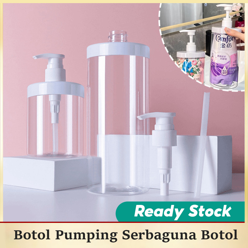 1000ml Botol Pumping Serbaguna Botol Tekan Sabun Detergen Botol Pompa Botol Pompa Cairan Refill Boto