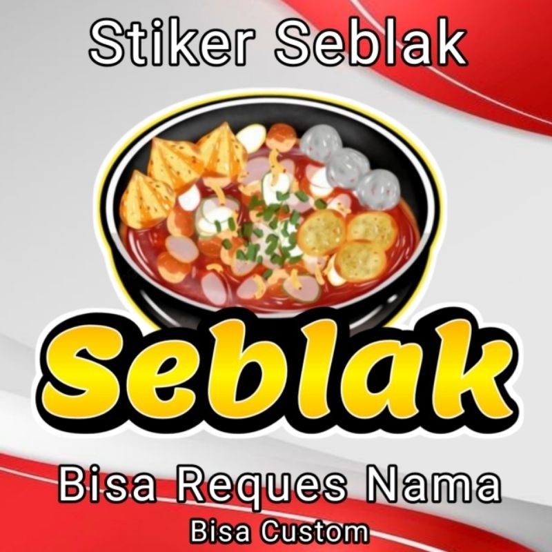 Sticker Seblak | Stiker Aksesoris Gerobak Jualan
