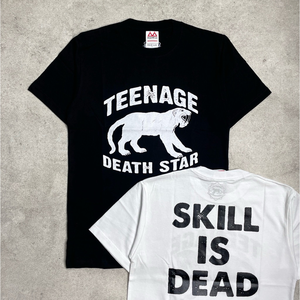 Kaos Oversized Teenage Death Star - Skill Is Dead | Tshirt Black & White Original Merchandise
