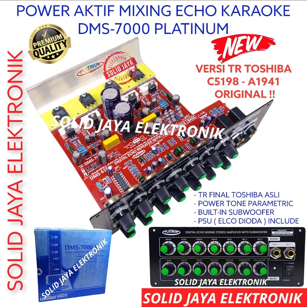 SL KIT POWER SPEAKER AKTIF STEREO DMS 7000 PLS 2 TINGKAT MIXING DIGITAL ECHO MIC MIK SUBWOOFER SUB D