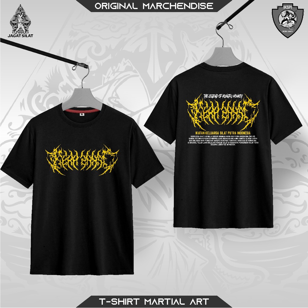 Kaos IKSPI KERA SAKTI Terbaru KERA SAKTI METAL T-shirt Kera Sakti Silat IPSI Katun Combat 30s Plasti