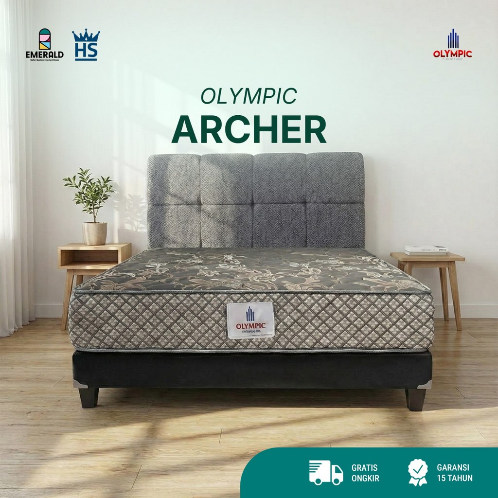 Springbed OLYMPIC ARCHER STD – Empuk Medium, Per Bonnel, Kain 3D Knitting Adem