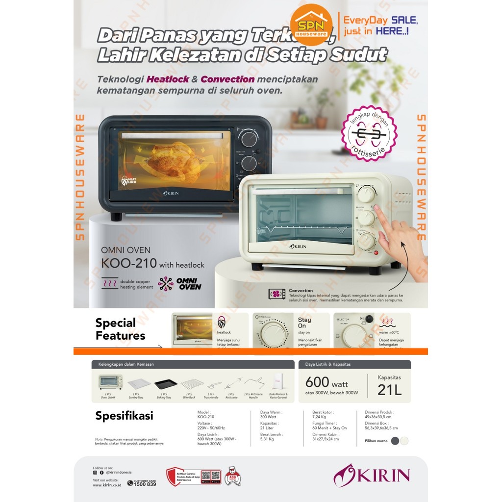 Oven Microwave Omni Elektric KOO-210 KIRIN