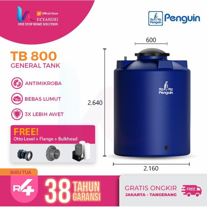 PROMO GASPOLL Harga Tangki Air, Toren Air, Tandon Air Penguin TB 800, 8000 Liter - Biru