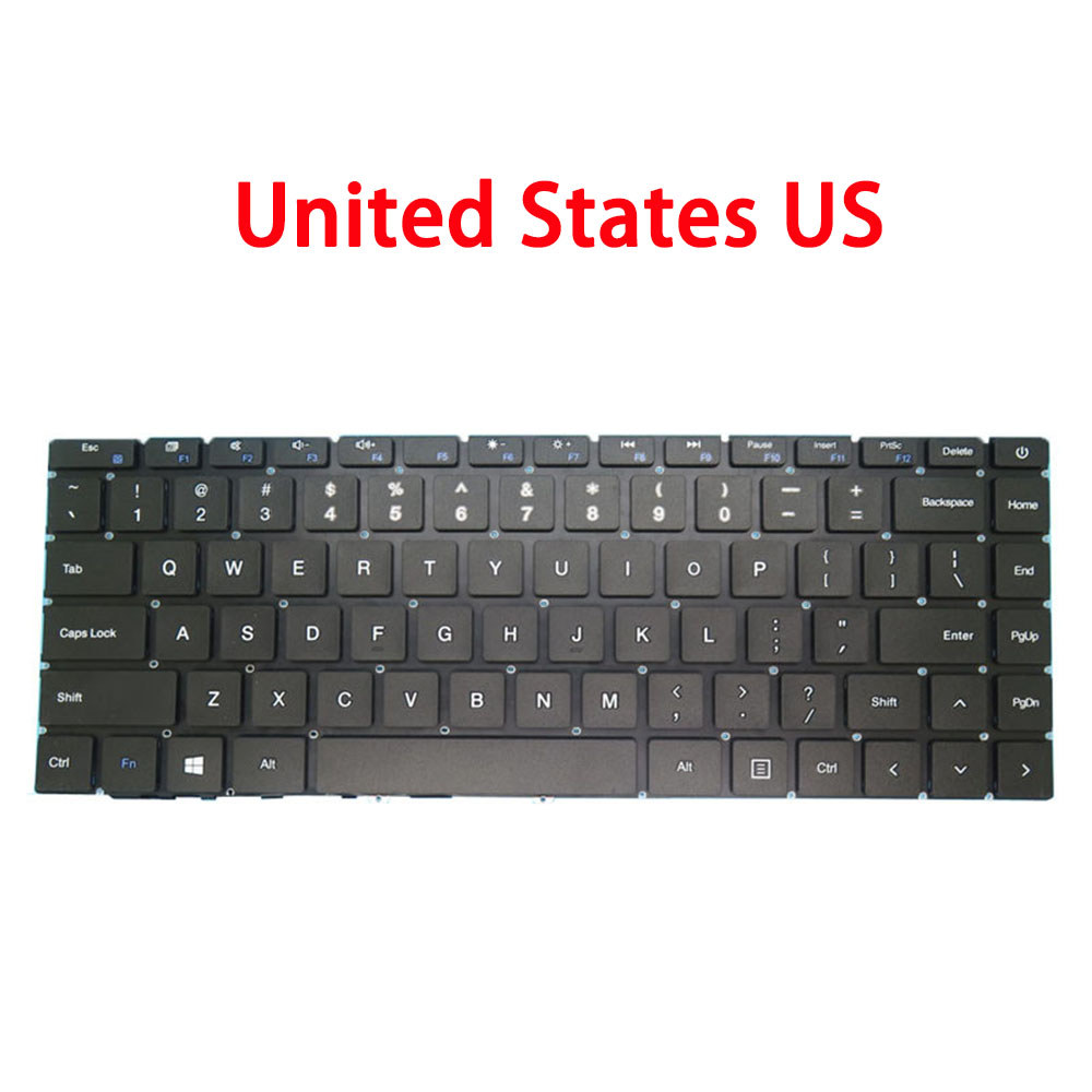 Laptop Keyboard For Teclast F7 Plus III F7 Plus 3 14.1' United Stated US/Fren FR Black (ESC Long Key