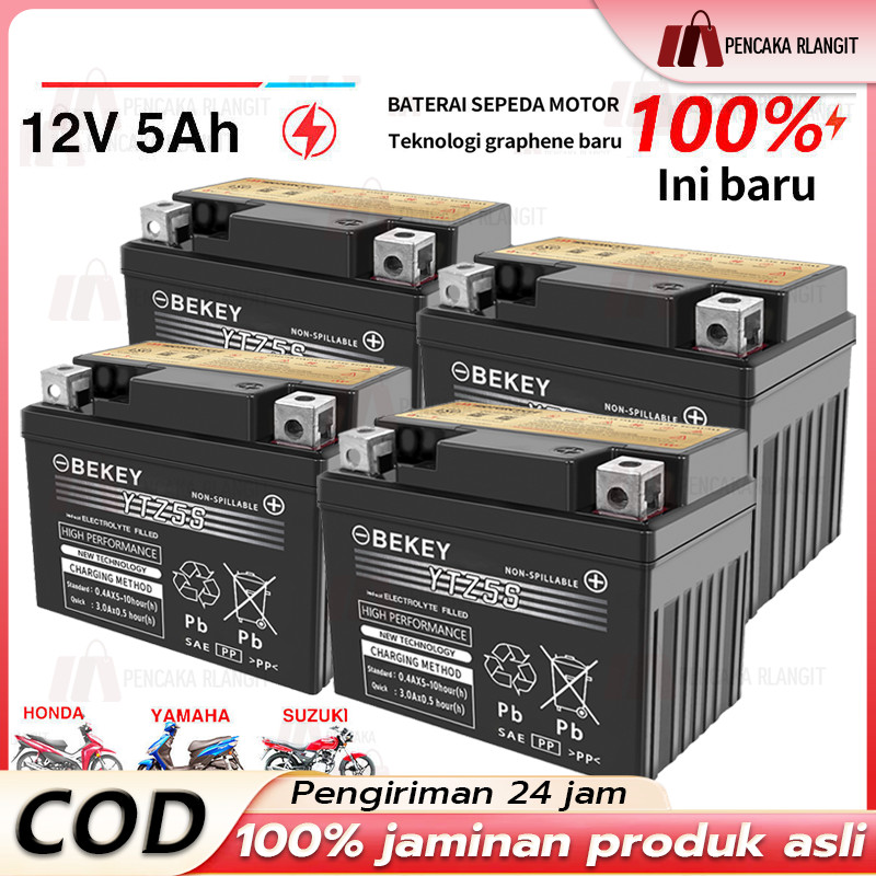 COD Aki Motor Yamaha Original YTZ5S Mio J Vixion Mio Soul Fino Soul GT Mio M3 X-ride Xeon Byson Jupi