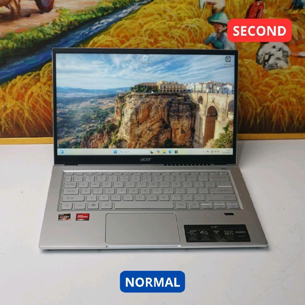 ACER SWIFT SF314-43 AMD RYZEN 5 5500U 16 GB (14") LAPTOP SECOND ORIGINAL SINAR MUTIARA CELL