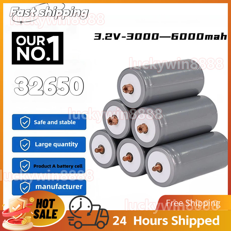 Lifepo4 32650 Battery Lithium Rechargeable Baterai lifepo4 32650 3.2V 6Ah 6000mAh Pju Tahan Lama