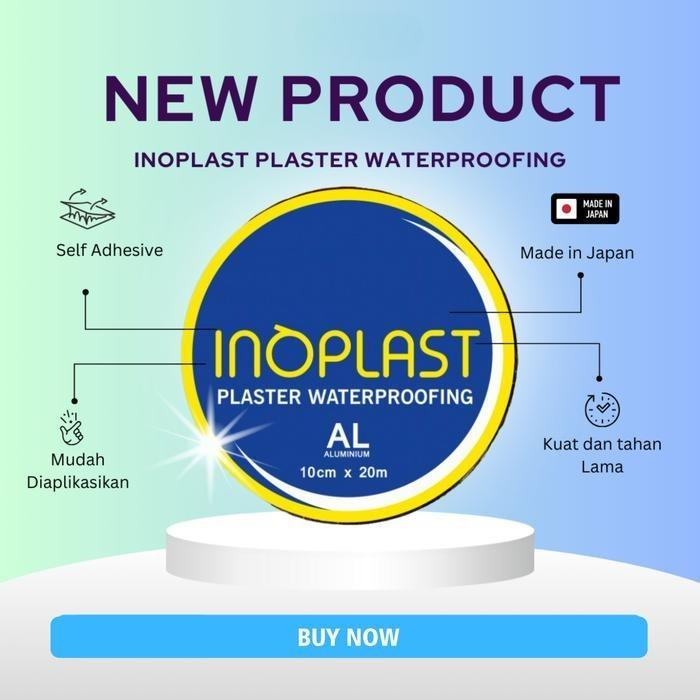 Aluminium tape Inoplast AL 20 M PLASTER WATERPROOFING PENAMBAL ATAP DAN TALANG BOCOR