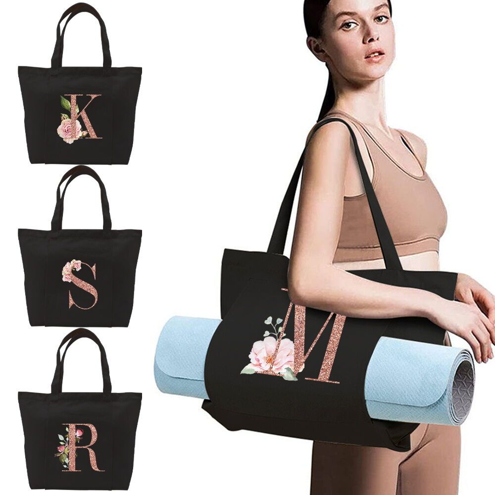 Tas Yoga Sporty Canvas Workout Bag Wanita Gym Tote Bag Tas Matras Yoga Tas Gym Handbag Tas Olahraga 