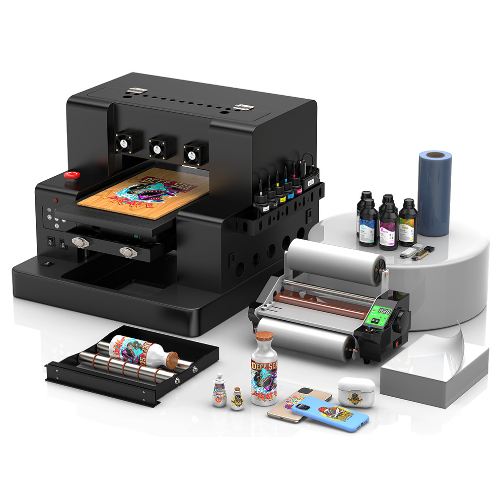 A3 UV DTF Printer For Epson L805 UV DTF Flatbed Printer Machine A4 UV Sticker Printer For Bottle Woo