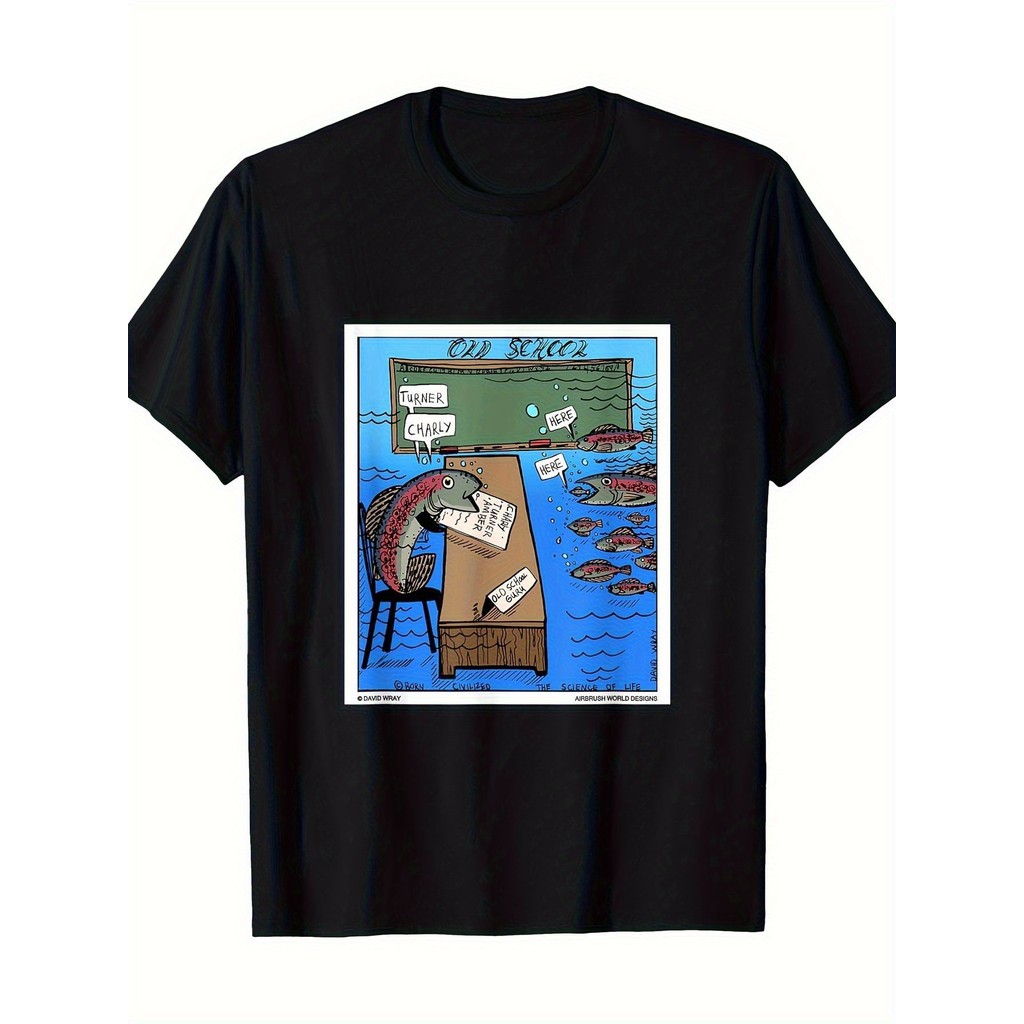 Koleksi Kaos Memancing Pria Premium - Desain Humor Ikan & Pemadam Kebakaran Katun 100% Bernapas untu