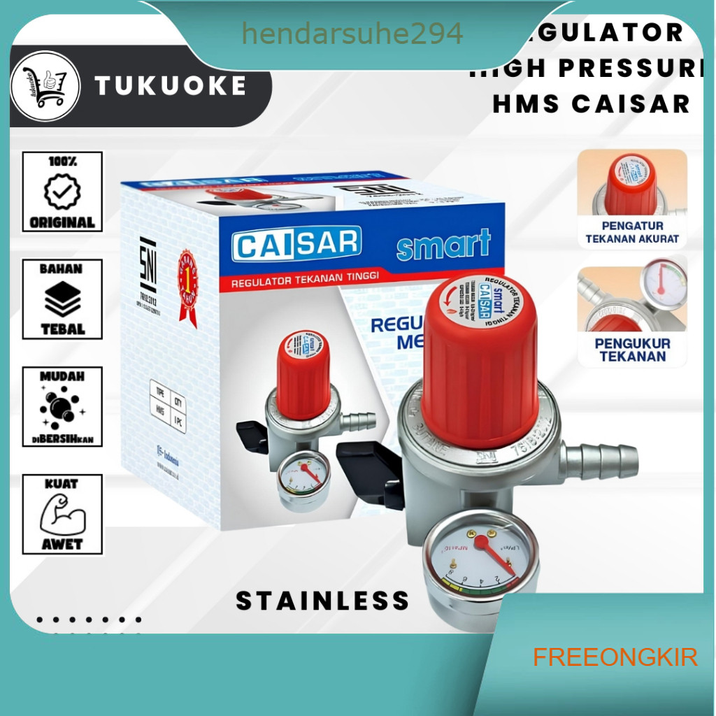 KEPALA REGULATOR DGN METERAN KOMPOR GAS CAISAR PALA REGULATOR KOMPOR GAS SEGALA MACAM MERK HEMAT GAS