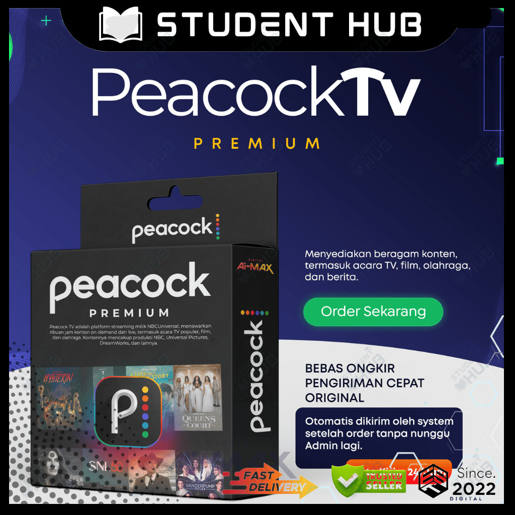 Peacock TV - Premium | 12 Bulan | FullGaransi