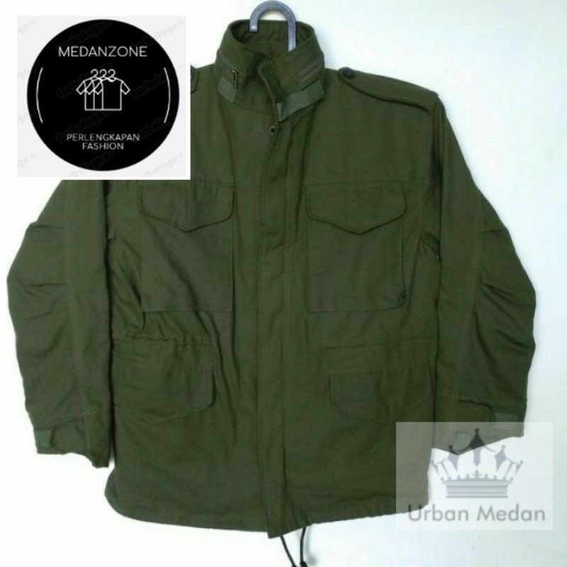 Jaket Tentara Model Klasik Korea Army Field Jacket 80's - jaket PDL hijau
